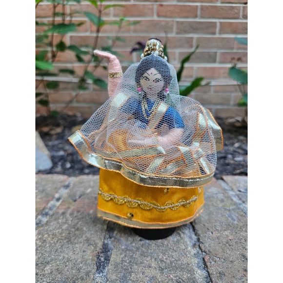 Other - Vintage Handmade Indian Folk Art Manupuri Dancer Doll 6"